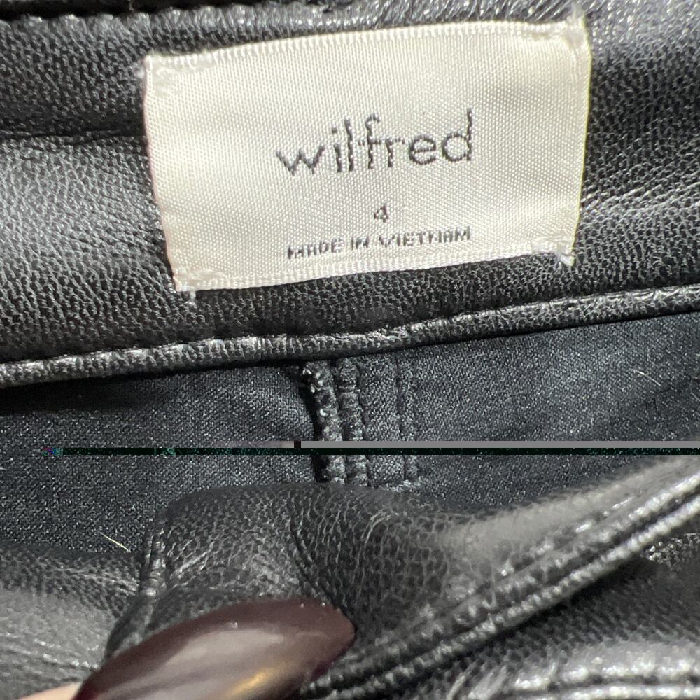 Aritzia Wilfred The Melina Black Faux Leather Pants Womens Size 4 - Picture 9 of 12